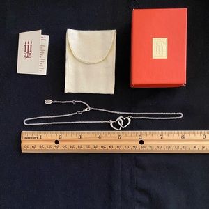 James Avery Sterling Silver Two Hearts Pendant Necklace